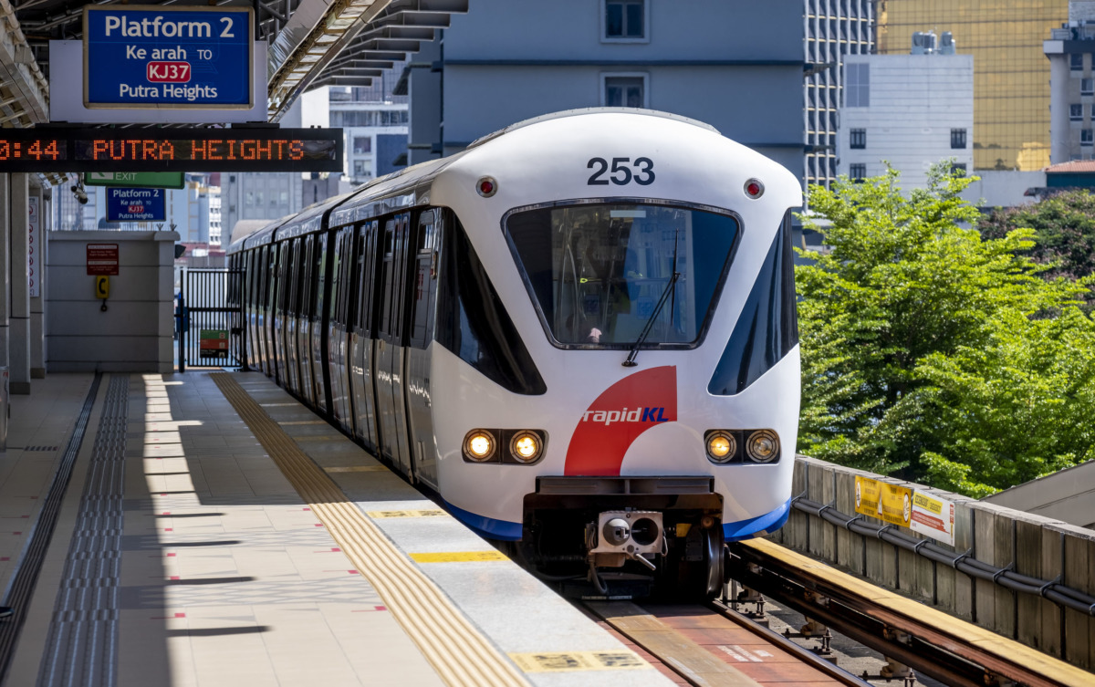 Malaysia LRT train, transportation to work, travel and shopping